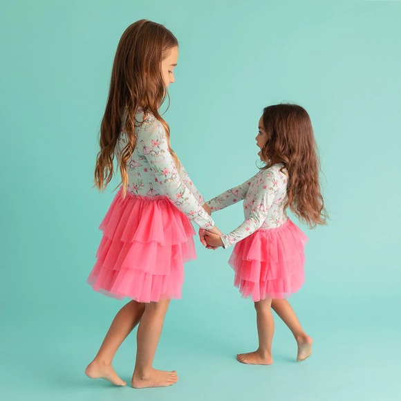 NWT - Posh Peanut - Tulle Tiered Dress - Pattern: Farrah - Size: 10-12 years - Picture 5 of 10